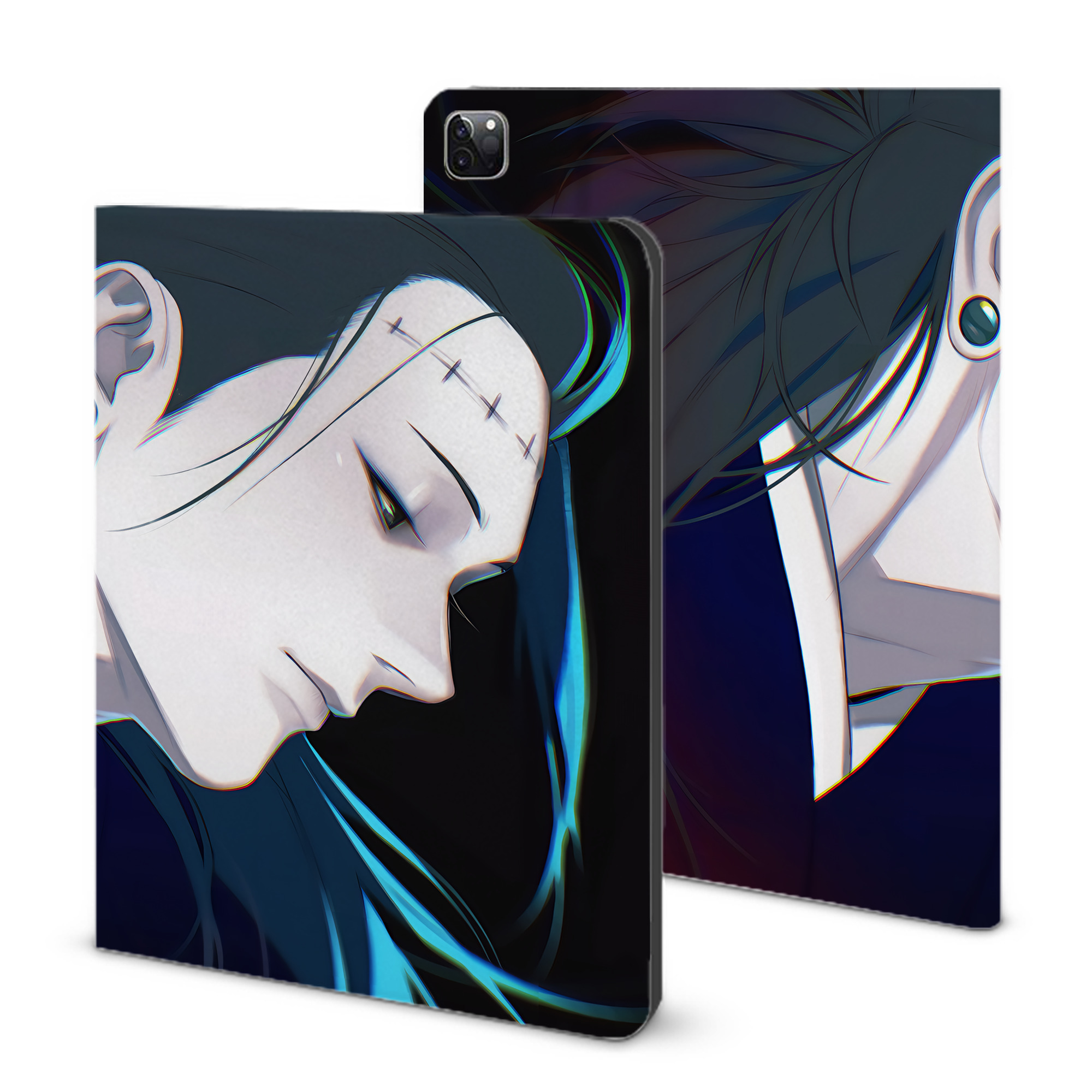 （画像用） 呪術廻戦 Jujutsu Kaisen IPad ケース ブック型 PUレザー TPU 耐衝撃 軽量 薄型 ペン収納なし 全面保護 IPad 各モデル対応